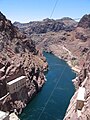 The canyon downstream from Hoover Dam.