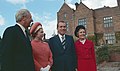 President Richard Nixon and First Lady Pat Nixon with Queen Elizabeth II and Prime Minister Edward Heath, 1970.