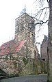 Overblijfsel van de stadsmuur uit 1327 bij de St. Dionysiuskerk