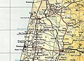 Kfar Vitkin in 1945, 1:250,000