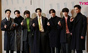 Enhypen in October 2024 Left to Right: Ni-ki, Heeseung, Jake, Sunghoon, Jungwon, Sunoo, and Jay