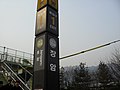 出入口の駅名看板