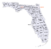 Map of counties of Florida