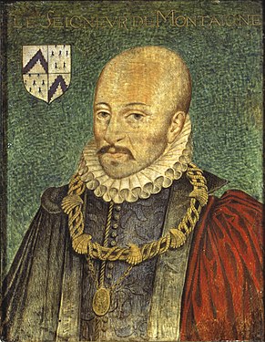 Retrato de Michel de Montaigne por volta de 1578 por Dumonstier