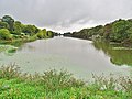 L'étang de Marcillé-Robert vu depuis la digue de retenue des eaux, située à l'ouest du bourg.