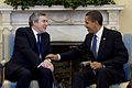 Prime Minister Gordon Brown and President Barack Obama in the Oval Office, 2009.