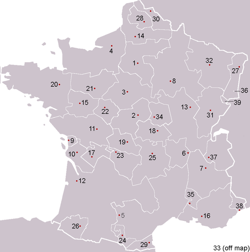 Províncias de França.