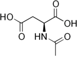 Structuurformule van N-acetylaspartaat