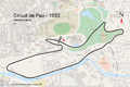 Illustration du Circuit de Pau-Ville en 1933.