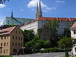 Blick vom Nikolaigraben auf den Hotherturm und den Vogtshof