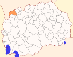 Location of Komuna e Tetovës