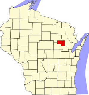 Map of Wisconsin highlighting Menominee County