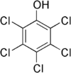 Pentachlorophenol, hydroxyl group added to first carbon