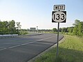 Route 133 westbound at the eastern beginning.