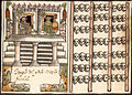 Image 34Art with ideological and political meaning: depiction of an Aztec tzompantli (skull-rack) from the Ramirez Codex (from Mesoamerica)