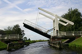 Brug over het Eems-Jadekanaal nabij Fahne in de gemeente Ihlow