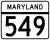 Maryland Route 549 marker