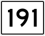 State Route 191 marker