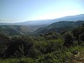 Panorama dalla collina di Camarda verso il Vallone Fallà. Sullo sfondo la zona più settentrionale delle Serre