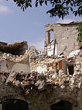 Earthquake damage in L'Aquila