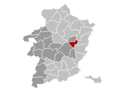 Ligging van As in die provinsie Limburg