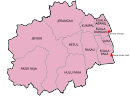 Map of Dungun District, Terengganu 登嘉楼州龙运县地图