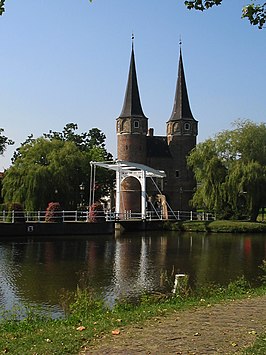 Ophaalbrug, klapbrug of wipbrug bij de Oostpoort in Delft