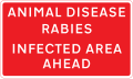 Area infected by animal disease