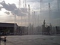 A large fountain show takes place near the Big Wild Goose Pagoda, several times a day