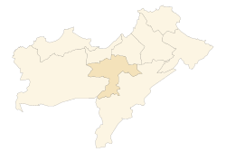 Map of Oran Province highlighting Es Sénia District