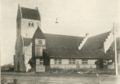 Den gamle og den nye Filips Kirke under nybygningen i 1924