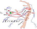 Sketch map of hobbit origins