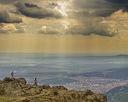 А view of the valley from the Balkan Mountains