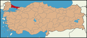 Location of Istanbul Province in Turkey