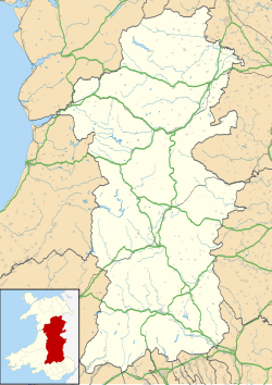 Powys shown within Wales