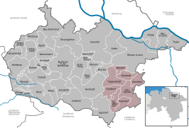 Kaart van Samtgemeinde Salzhausen