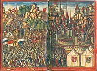 Battle of Arbedo (1422) in the depiction of the Lucerne chronicle (1513)