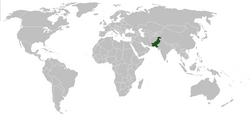 Location of Pakistan