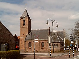 Kerkgebouw gezien vanaf de Rijksstraatweg (zuidzijde)