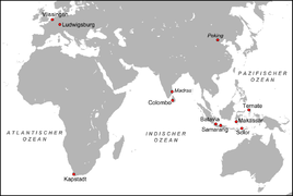 Répartition du régiment du Cap.