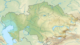 Location of Kobeituz in Kazakhstan.