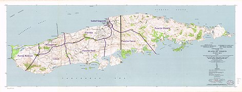 Mapa de la isla Vieques