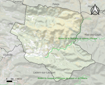 Carte de la ZNIEFF de type 1 sur la commune.