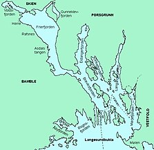 Fjord system in Grenland, Telemark