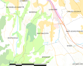 Mapa obce Saint-Baldoph