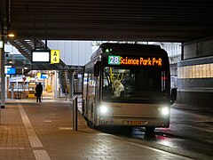 Bus station below the station