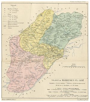 Вилайет Мамурет-уль-Азиз на карте