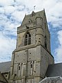 Le clocher de l'église Saint-Médard-et-Saint-Gildard.