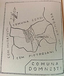 Comuna Domești - hartă