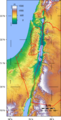 Israel and Palestine region relief.